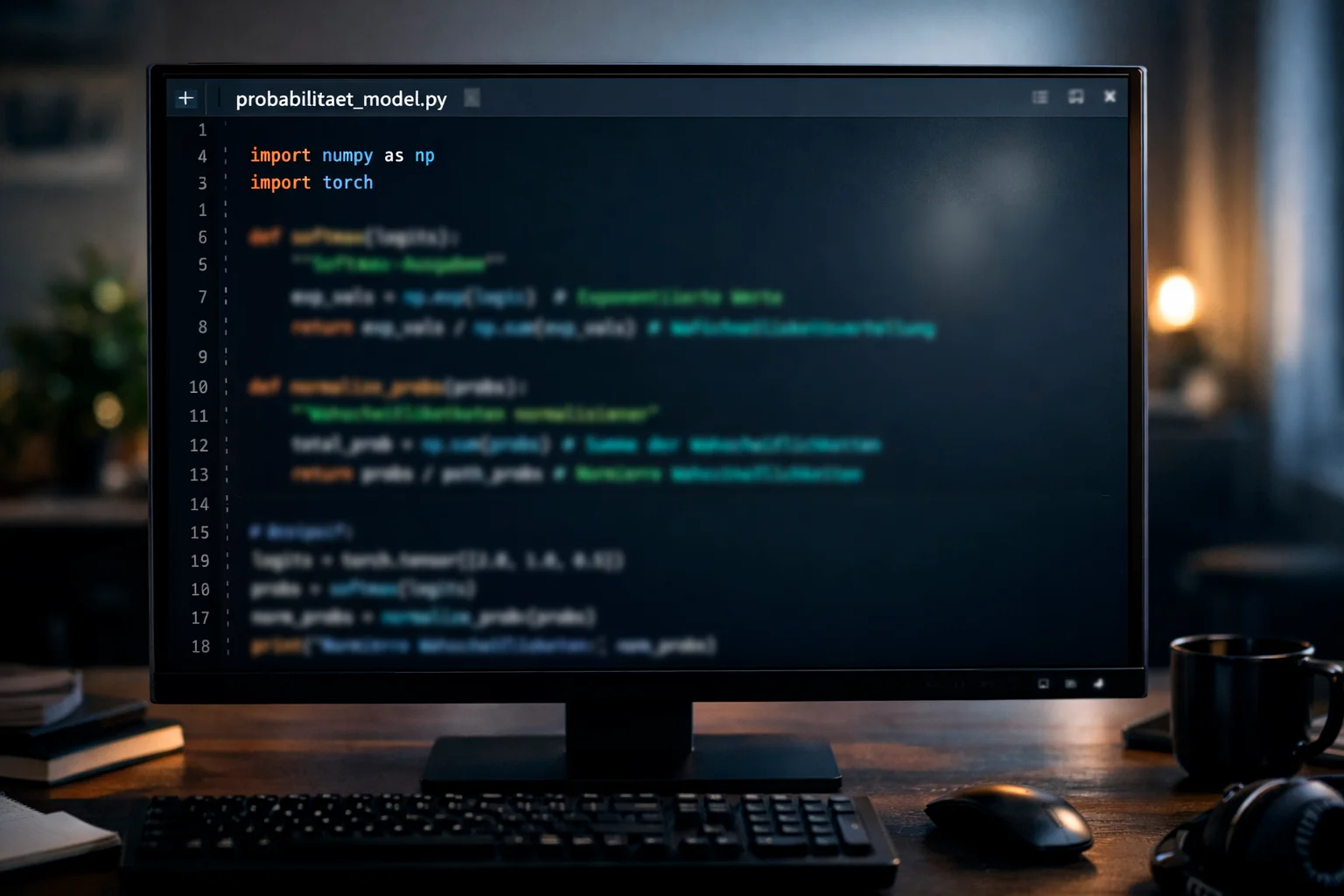 Computerbildschirm mit Programmcode für Algorithmen