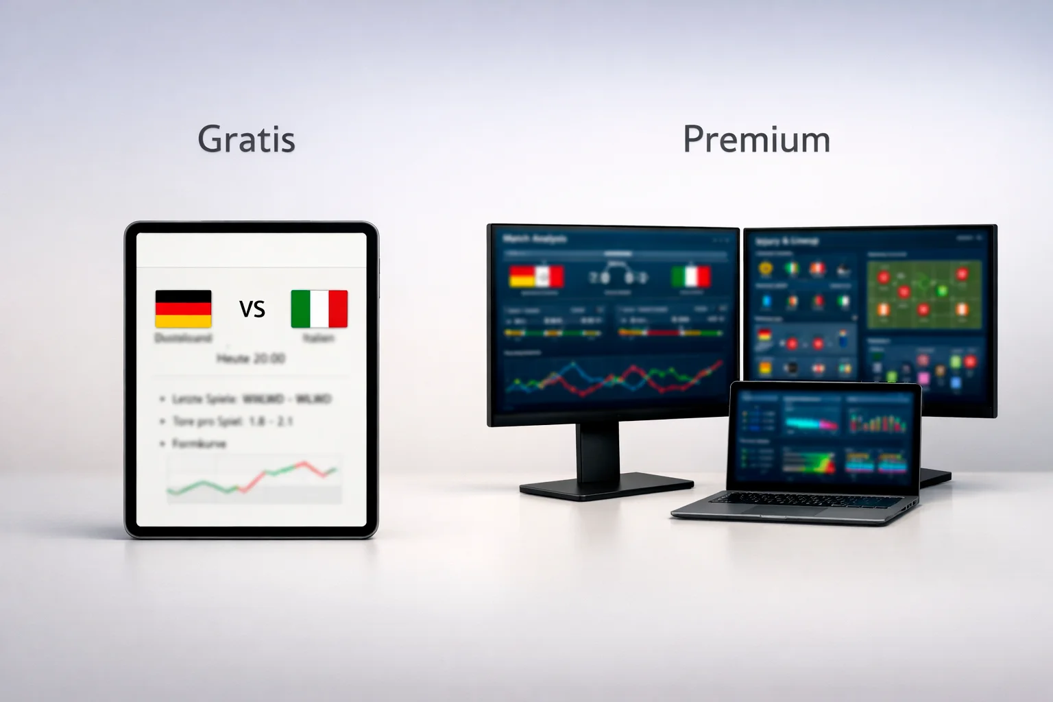Vergleich zwischen kostenlosen und Premium-Prognoseangeboten
