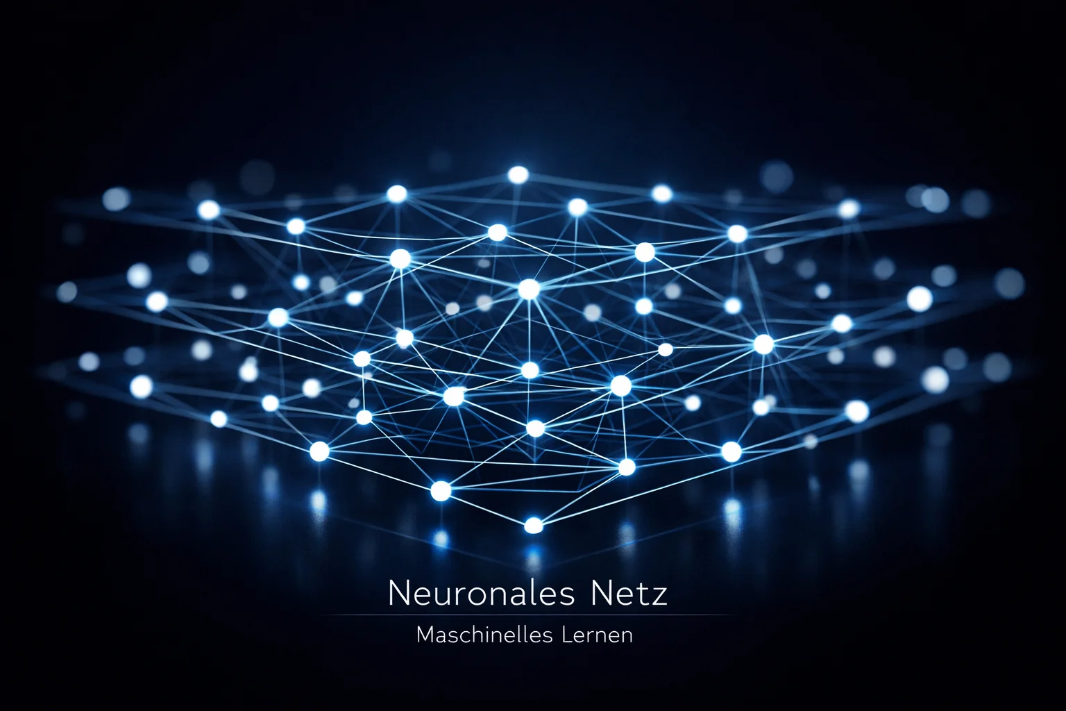 Abstrakte Visualisierung eines Netzwerks mit verbundenen Knoten